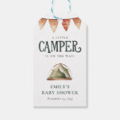 Camping Forest Watercolor Kinderdusche Geschenkanhänger (Vorderseite)