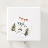 Camping Forest Watercolor Kinderdusche Geschenkanhänger (Beispiel)