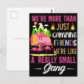Camping-Freunde sind wie eine kleine Gang Postkarte (Vorne/Hinten)