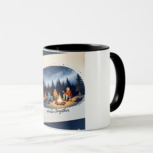 Camping Friends under Starry Sky Tasse (VorderseiteRechts)