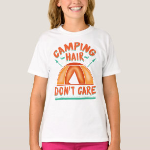 Camping-Frisur ist egal, lustiger Urlaub T-Shirt