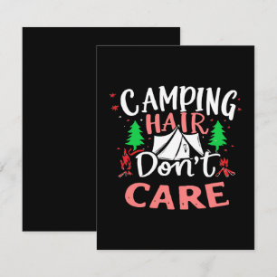 Camping Frisur Ist Mir Egal Lustig Begleitkarte