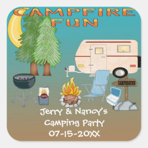 Camping Fun Pflege Stickers