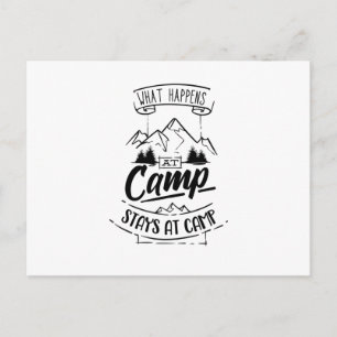 Camping Funny Camper Sprichwort Campingplatz Postkarte
