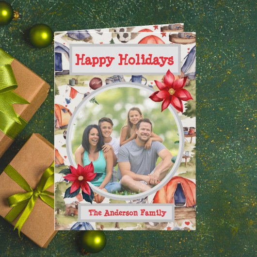 Camping für Aquarelle Foto Karte