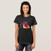 Camping für Camper Multicolor Gefärbte Krawatte Ca T-Shirt (Vorne ganz)