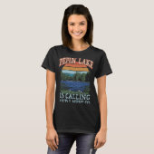 Camping für das Angeln Retro Seeblick Pepin T-Shirt (Vorne ganz)