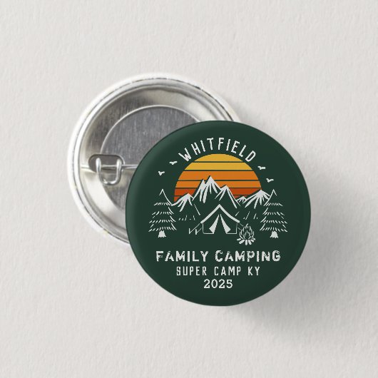 Camping für den Familienurlaub Button (Vorne & Hinten)