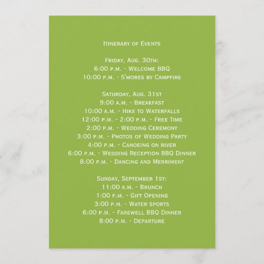 Camping für die Laubenbranche oder Einladung zur N (Rückseite)