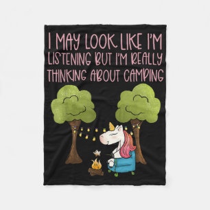 Camping für Mädchen Frauen Camper Kinder Glamping Fleecedecke