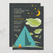 Camping für Nacht Einladung (Vorne/Hinten)