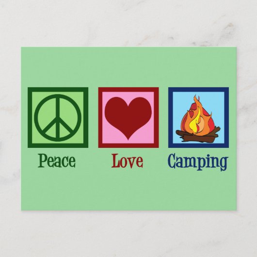 Camping für niedliche Liebe Postkarte (Vorderseite)
