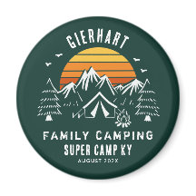 Camping für Retro-Familie