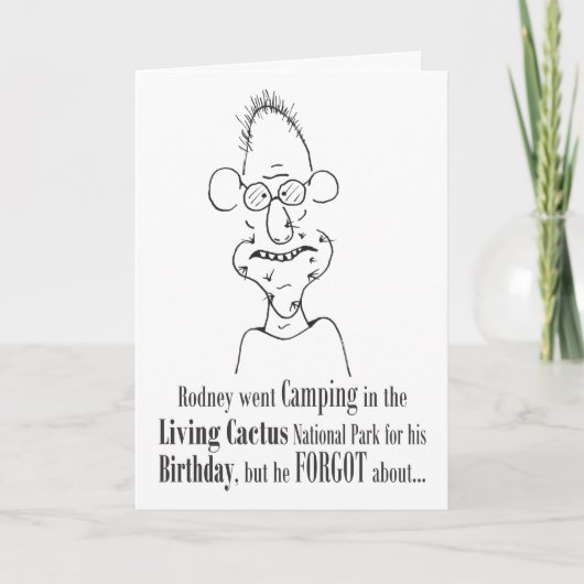 Camping für seinen Geburtstag - Karte (Vorderseite)