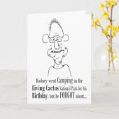 Camping für seinen Geburtstag - Karte (Gelbe Blume)