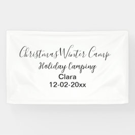 Camping für Winterurlaub Banner