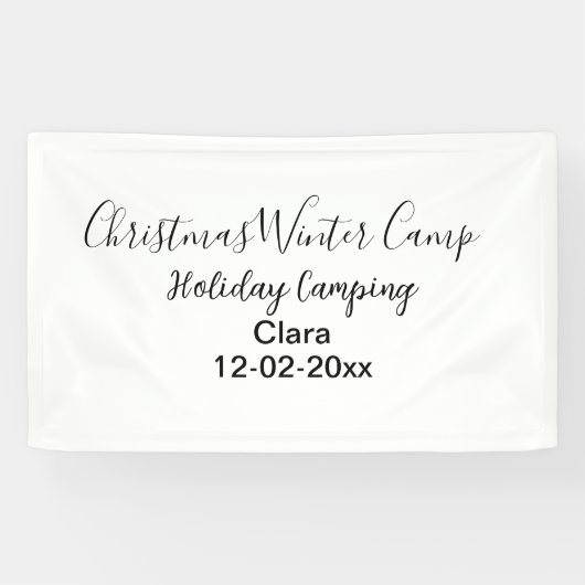 Camping für Winterurlaub Banner (Horizontal)