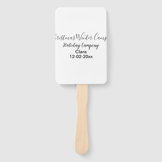 Camping für Winterurlaub Fächer (Vorderseite)