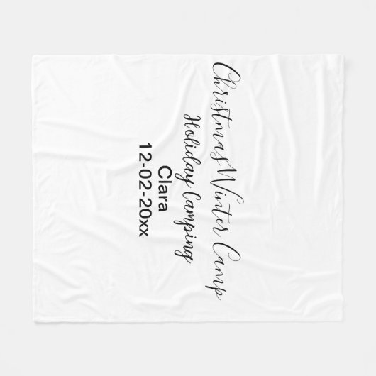 Camping für Winterurlaub Fleecedecke (Vorderseite (Horizontal))