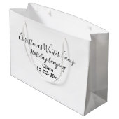 Camping für Winterurlaub Große Geschenktüte (Rückseite Schrägansicht)