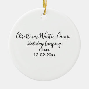 Camping für Winterurlaub Keramik Ornament