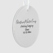 Camping für Winterurlaub Ornament (Vorderseite)