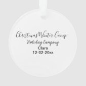Camping für Winterurlaub Ornament (Rückseite)
