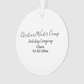 Camping für Winterurlaub Ornament (Vorderseite)