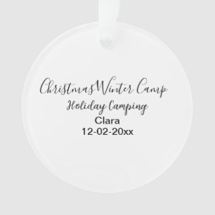 Camping für Winterurlaub Ornament