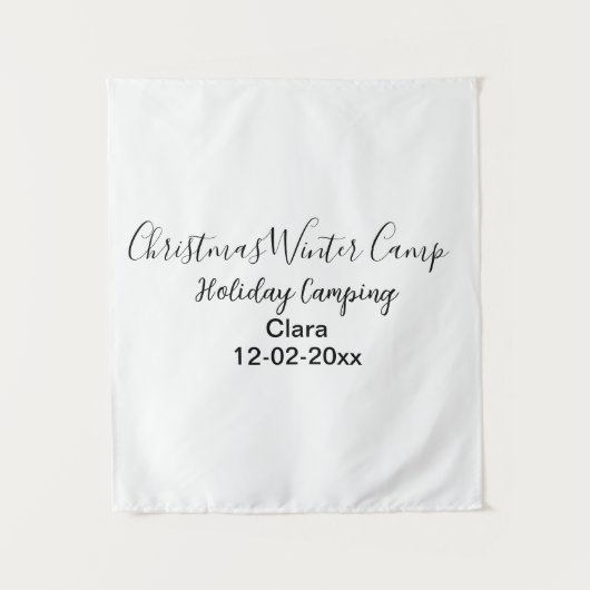 Camping für Winterurlaub Wandteppich (Vorderseite)