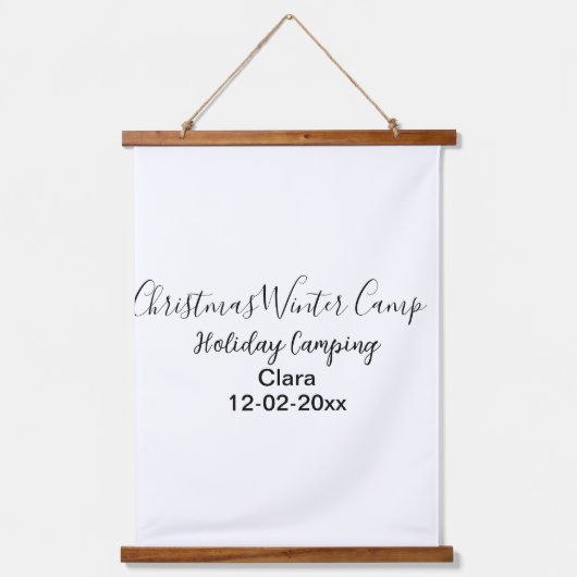 Camping für Winterurlaub Wandteppich Mit Holzrahmen (Vorderseite)