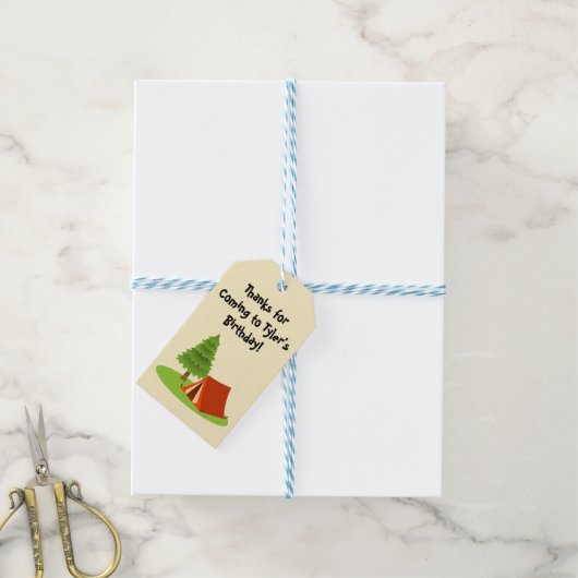 Camping-Gastgeschenk-Tag Geschenkanhänger (Mit Garn)