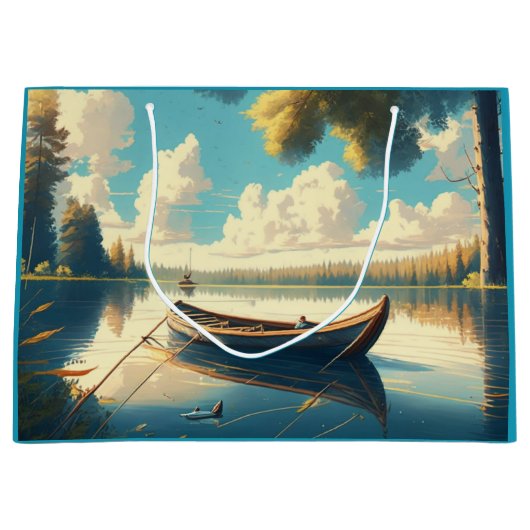 Camping Geburtstag Große Geschenktüte (Vorderseite)