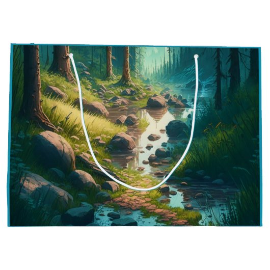 Camping Geburtstag Große Geschenktüte (Rückseite)