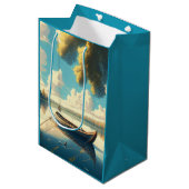 Camping Geburtstag Mittlere Geschenktüte (Vorderseite Schrägansicht)