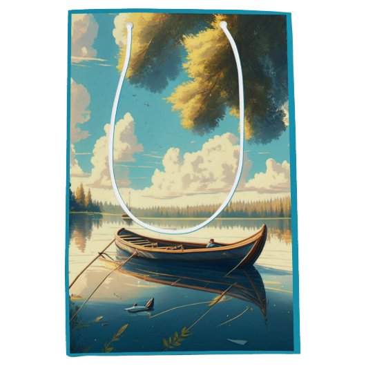 Camping Geburtstag Mittlere Geschenktüte (Vorderseite)