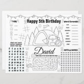 Camping Geburtstags-Tischsets, Camping-Aktivitätsb (Vorne/Hinten)