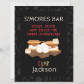 Camping Geburtstagsfeier S'mores Bar Schild (Vorderseite)