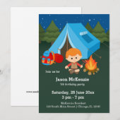 Camping-Geburtstagsjunge Einladung (Vorne/Hinten)