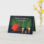 Camping Geburtstagsparty Karte (Gelbe Blume)