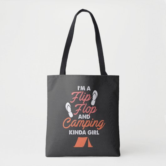 Camping - Gedreht Flop und Camping Kinda Girl Tasche (Vorderseite)
