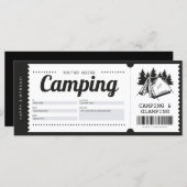 Camping Geschenkgutschein, Summer Camp Certificate (Vorne/Hinten)