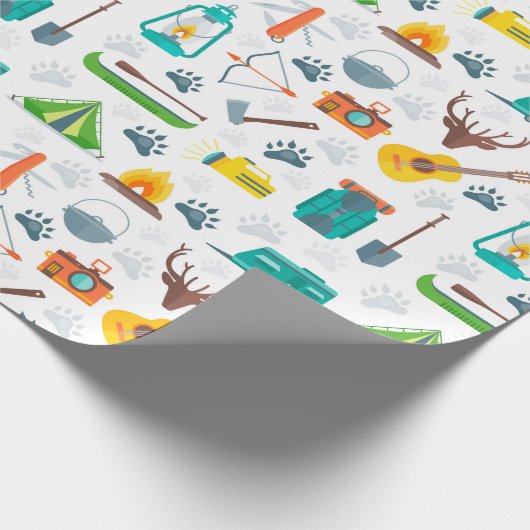 Camping Geschenkpapier (Ecke)