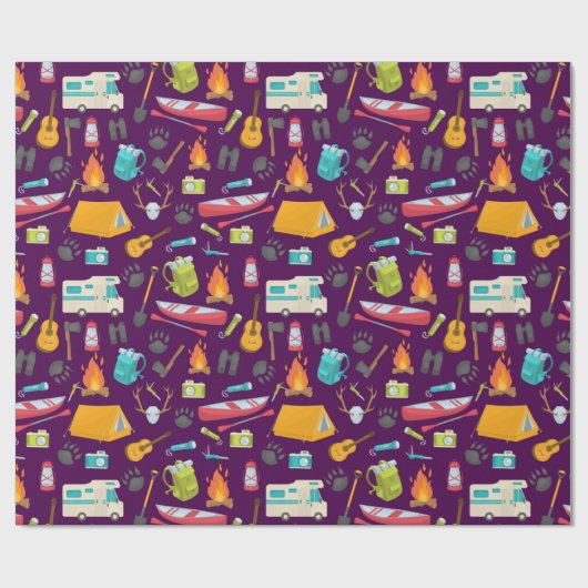 Camping Geschenkpapier (Flach)