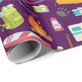 Camping Geschenkpapier (Rolleneckpunkt)