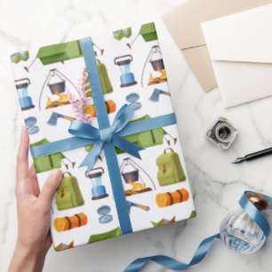 Camping-Geschenkpapier, Wander-Geschenkverpackung Geschenkpapier