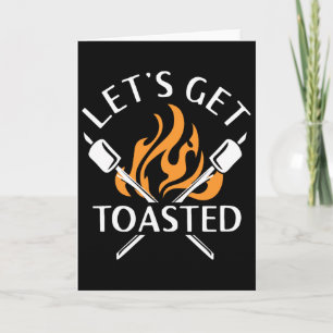 Camping Get Toasted Lustig Sommer Wandern Bergstei Karte