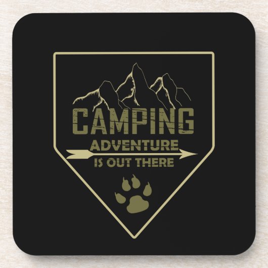 Camping Getränkeuntersetzer (Vorderseite)