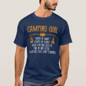 Camping Girl Hated By Many Loved By Plenty Heart f T-Shirt (Vorderseite)