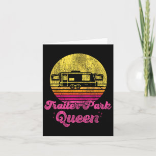Camping Girl Retro Vintag Trailer Park Queen Karte